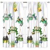 TKUYO Cat Curtains, Rustic Farmhouse Hanging Potted Plants Blacketplants Kitty