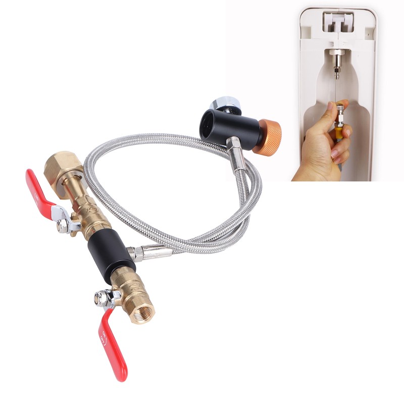 CO2 Universal External Hose Adapter G5/8-14 24in Dual Valve Soda