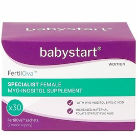 Babystart Fertility Supplements for Women - FertilOva 30 Sachets, 2 Week Supply, Pre Pregnancy Myo-Inositol and Folic Acid Supplement for Conception, Immune System and Fertility Support