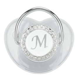 Chupete de bebé de Silicona, Chupete de bebé sin Costuras y Ergonómico Saludable y Seguro para Bebés de 6 a 18 Meses (Letra M)