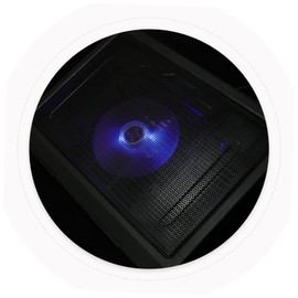 Tofficu Ergonomic Tilted Laptop Cooling Pad Fan Laptop Stand Notebook Cooler Silent Operation Skid-Resistant Craftsmanship