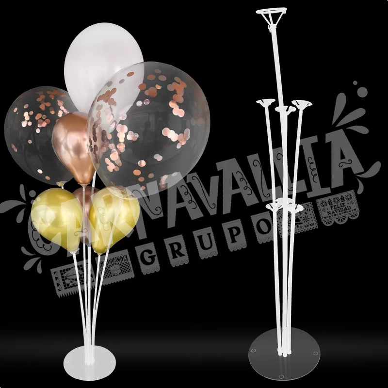 Grupo Carnavallia Base 7 Globo Mesa Panel Popote Chupón Soporte