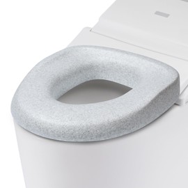 ThermoQuill Raised Toilet Seat Cushion - 2” Firm Cushioned Toilet Seat for Seniors and Post Surgery Recovery, Soft, Warm Toilet Riser Seat-Gray-2