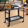 LIAPDG 2-Tiers Steel Welding Table, 36 x 18 x 36-3/8