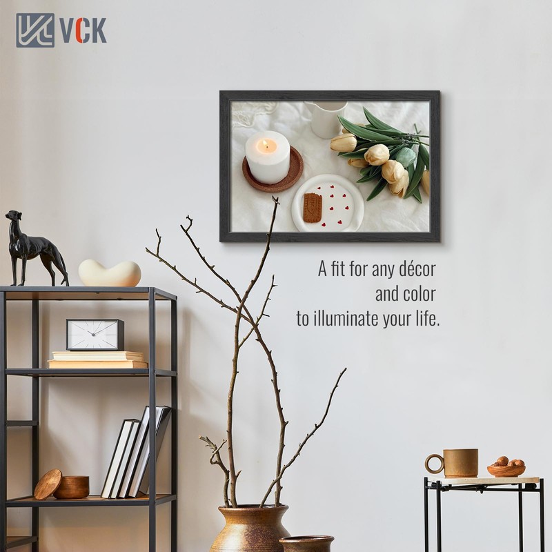 VCK 16x24 Picture Frame 3 Pack, Black Wood Poster Frame