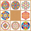 HJACS 8 Pcs Sacred Geometry Stencils Painting Reusable 8×8Inch Metatron's