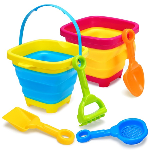 Kids Beach Toys Foldable Beach Bucket And Spade Set 2