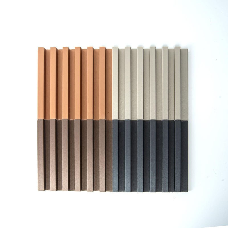 Art3dwallpanels Slat Wall Paneling, 4 Pack Glossy Metal Finish WPC