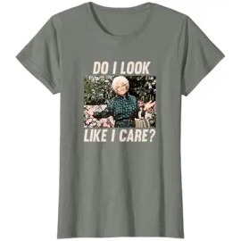 The Golden Girls-Sophia Do I Look Like I Care? Cute Sleeveless T-ShirtColor: Women-olive heather, Size: 2 XL
