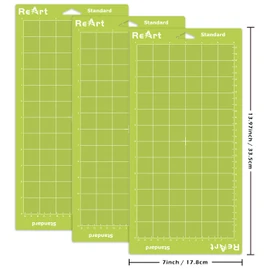 ReArt Standard Grip Adhesive Cutting Mat 6 x 12 Inch For Expression Machine - 3 Pack