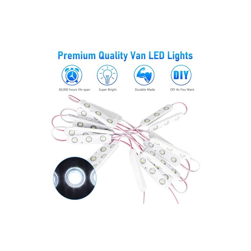 Linkstyle 12V LED Van Interior Light Kit, Cargo Work Light,