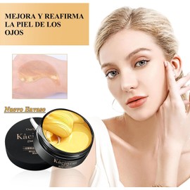 Parches para Ojos de 30 Pares, Parches para Contorno, Máscaras de Colágeno de 24K en Polvo de Ojos, Antienvejecimiento, para Alivio Arrugas, Ojeras, Bolsas e Hinchazón, Hidratante