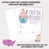 Cupcake Invitations Birthday (20 Count With Envelopes) - Watercolor Cupcakes