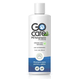 Go Care | Shampoo Hipoalergénico de Romero y Aceite Esencial Melissa para Perros y Gatos - 100% Natural - Limpieza y Cuidado Integral para tu Mascota - 350ml