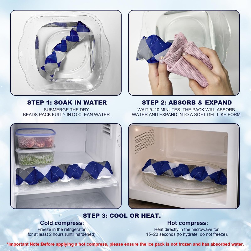 Reusable Cooling Neck Ice Pack Wrap, Ice Pack for Neck