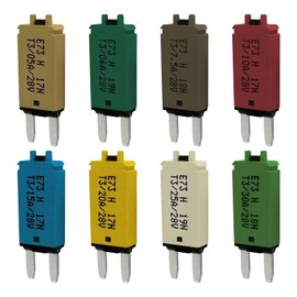 Mini ATM Manual Reset Multipack 5A, 6A, 7.5A, 10A, 15A, 20A, 25A, 30A Amp Circuit Breaker Fuse for Automotive Marine RV Car Truck Audio Battery Protection (T3) Manual Reset (Multi Pack)