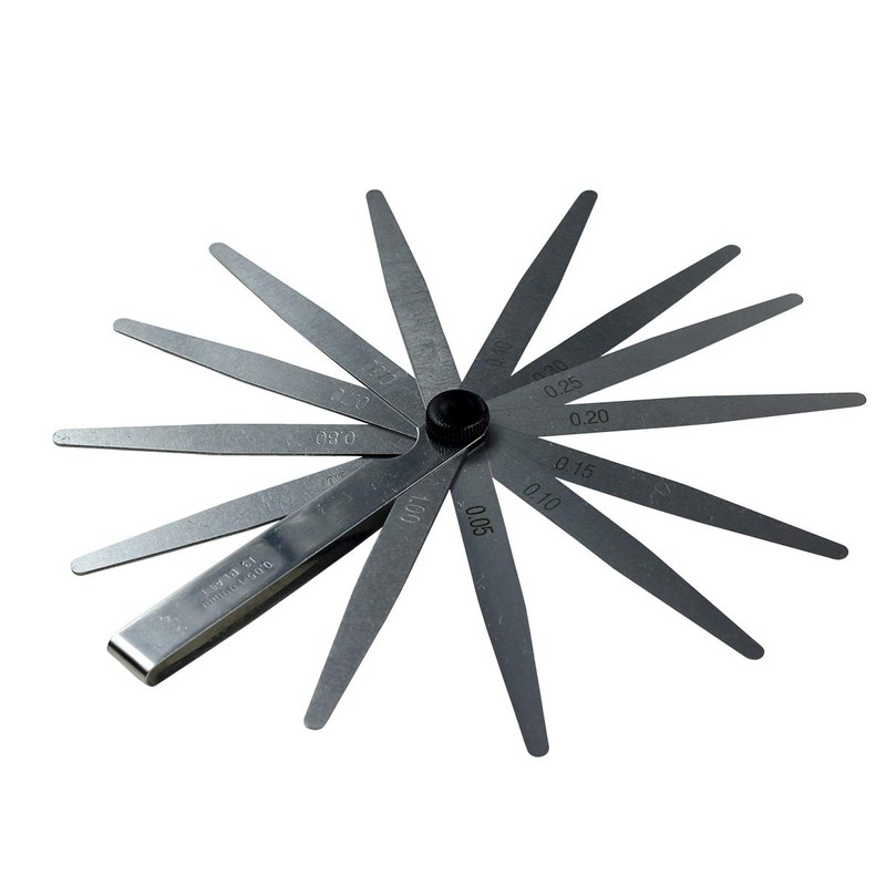 13 Sheets Spacer Gauge 0.05-1.00 mm Gap Size