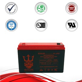 Neptune 6V 12Ah NT-6120 with Charger Rechargeable SLA Sealed Lead Acid Battery