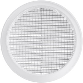 ECOPRO VENT White 5" Inch Round Ventilation Grille with Screen mesh. (Duct 5Ø / Grille 6Ø) Ventilation Applications. Indoor and Outdoor Vent Cover. Available 3 Sizes / 4 Colors.