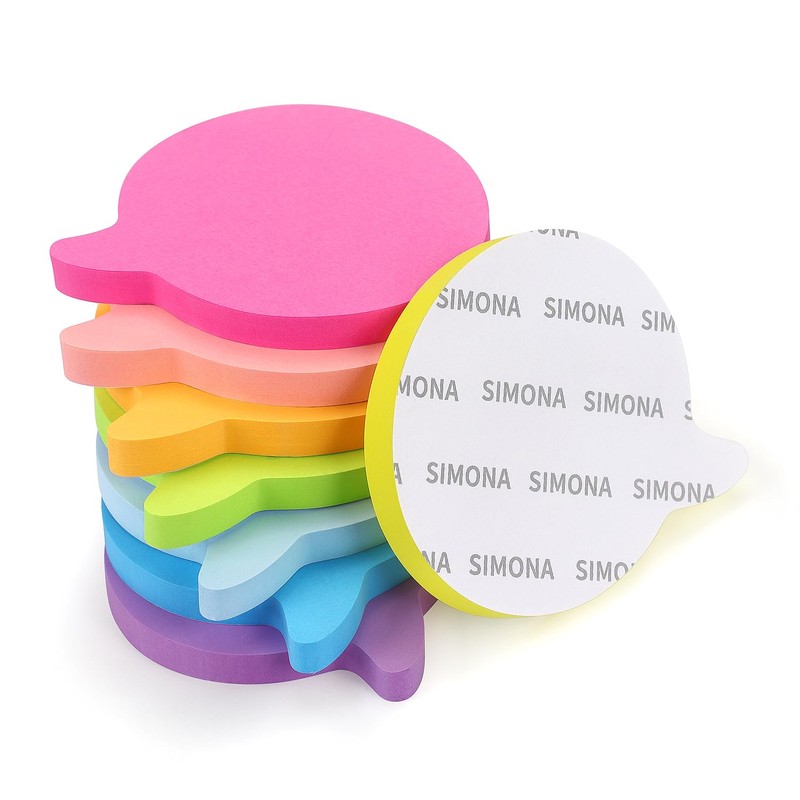 SIMONA Bubble Shape Sticky Notes 8 Color Bright Colorful Sticky
