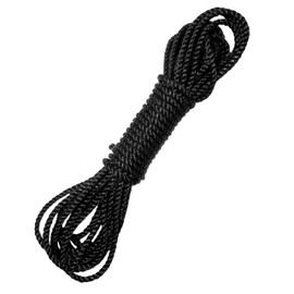 24tarpp SOGA 6MM Cuerda Uso RUDO Cordon Lazo para Instalar Malla Sombra SOGA para INSTALACION DE Lonas Y TOLDOS Cuerda para Amarre Multiusos Negra 6MM 10Mts