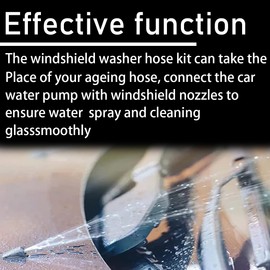 JNNJ 30 Pcs Windshield Washer Hose Connector, 2-Way I Type, 3-Way T Type, 3-Way Y Type, Windshield Wiper Hose Connector, Universal Fluid Tubing Pipe Fitting Splitter for Car Washer Nozzles（Black）