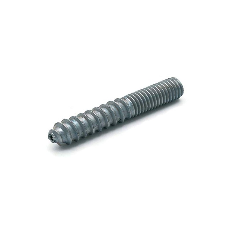 Zinc Plated Steel Hanger Bolts 3/8"-16 Machine Thread with Lag