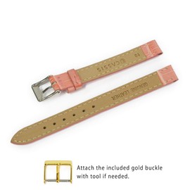 Cassis Calf Embossed Watch Band Donna Crocodile Pattern D0000 312 10mm with Replacement Tool, Nylon
