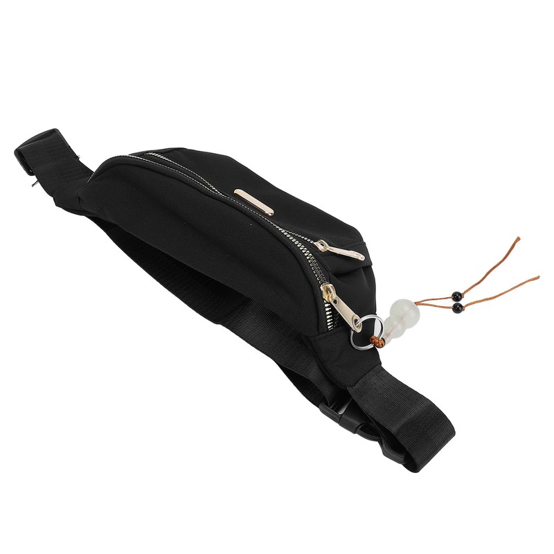 Waist Bag Multi Layer Stylish PU Smooth Zipper Large Capacity