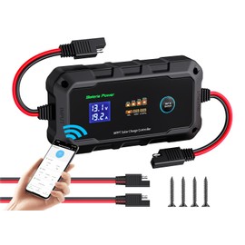 20A 12V/24V MPPT Wireless Solar Charge Controller, Bateria Power Intelligent Solar Panel Regulator 20 Amp BT App Function for 12/24 Volt LiFePO4, Gel, AGM, FLD, SLD, Li Battery (Sunrock 20Pro)