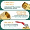 GORAGUCHI 2PCS Heavy Duty Brass Mini Ball Valve, 1/2" NPT