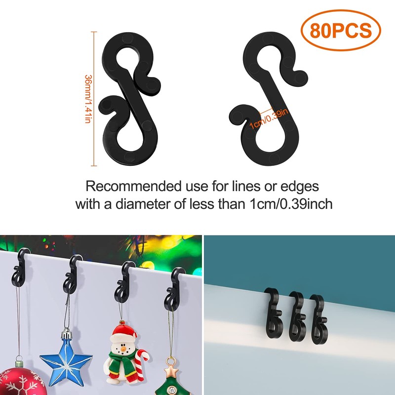Yoicn Lth 80 Pcs Small Gutter Hooks for Outdoor String
