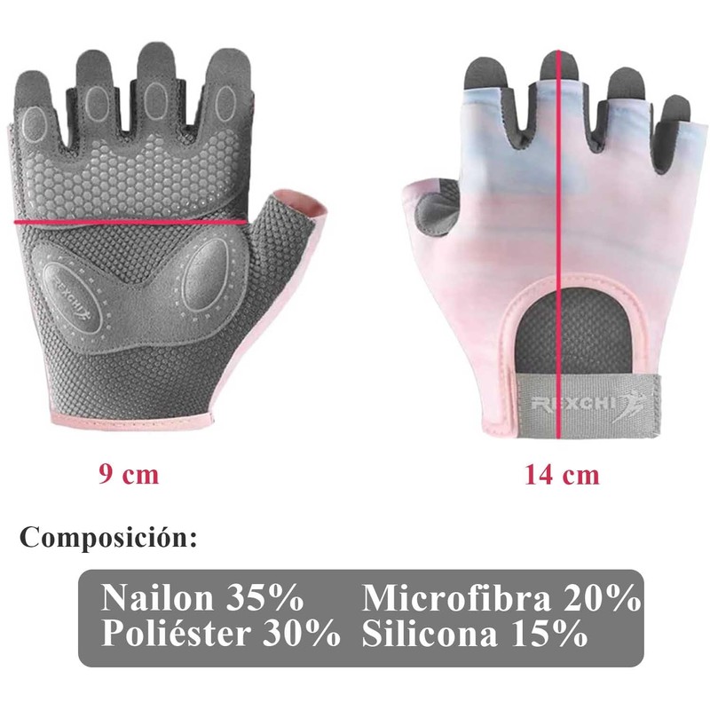JAKLENA22 Guantes Deportivos para Mujer,Guantes de Bicicleta Transpirables,Guantes Antideslizantes de