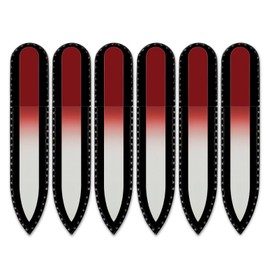 Mont Bleu Coloured Glass Nail File in Black Velvet Bag - Small and Handy - Real Tempered Glass - Handmade in the Czech Republic