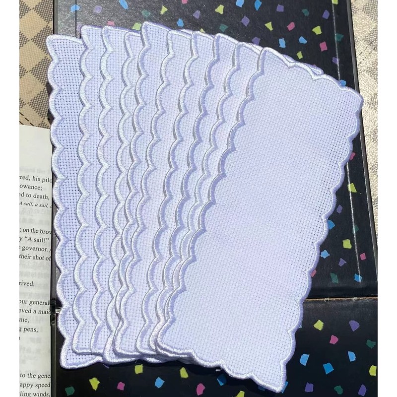 10 x Pure White Cross Stitch Embroidery Bookmarks Blank Cross