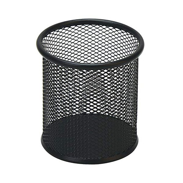 HSYMQ Black Pen Holder Cup for Desk, Black Wire Mesh