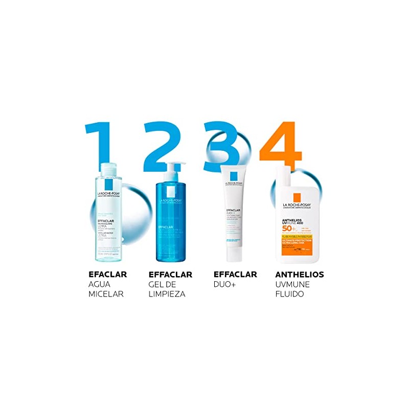 Agua Micelar La Roche Posay Effaclar Ultra desmaquillante y limpiador