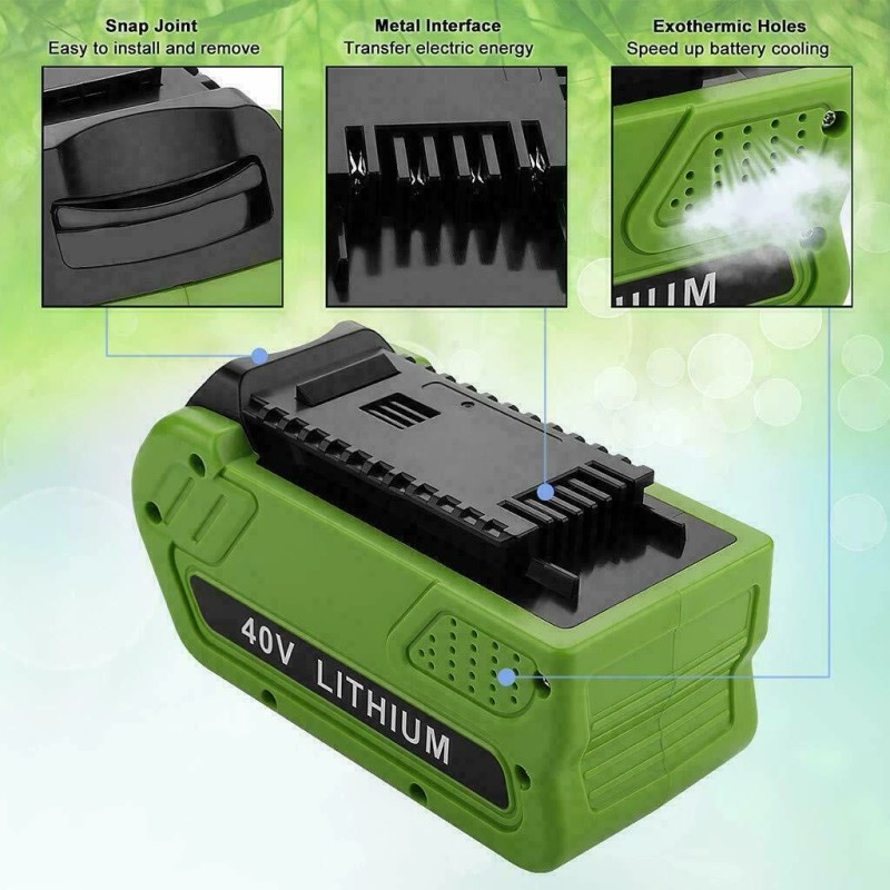 For GreenWorks 40V 6.0Ah 29472 40Volt Lithium Battery G-MAX Battery
