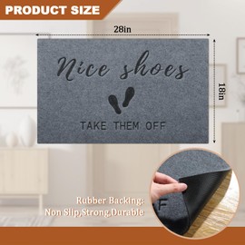 MWAZZLL Outdoor Indoor Door Mat Non Slip Welcome Shoes Off Doormat Super Absorb Mud Easy to Clean Front Door Home Mats for Entrance,Patio,High Traffic Areas