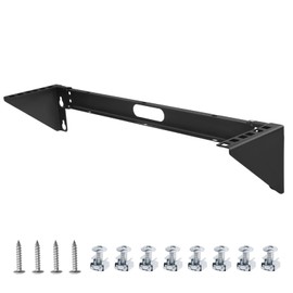 2u Hinged Wall Mount Patch Panel Bracket, 2u Patch Panel Bracket, Vertical Wall Mount Rack for 19 inches Networking Equipments Including Mounting Hardware