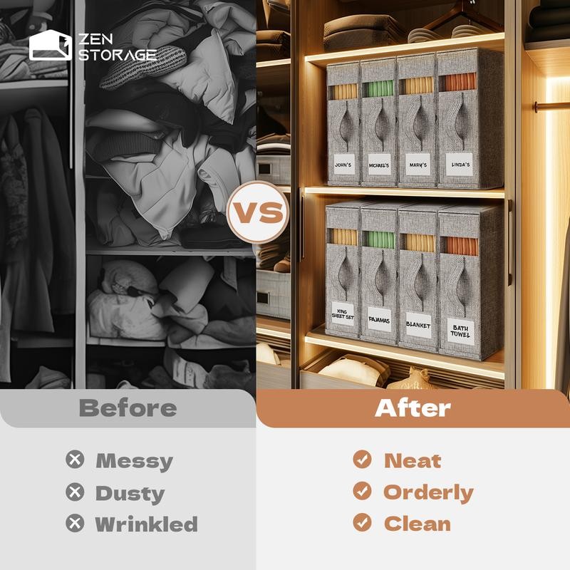 Multi-Use Storage Bags 4Pack Dustproof Organizer for Bedding Quilts Blankets