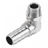 sourcing map Nickel-Plated Copper Hose Barb Fitting Elbow 10mm Barbed