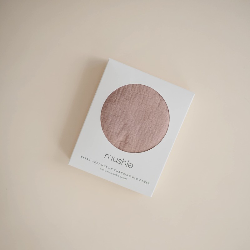 mushie Extra Soft Muslin Fitted Changing Pad Cover (Natural)