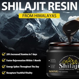 Himalayan Shilajit Resin for Men & Women, 60g Gold Grade Pure & Natural Shilajit Resin, Energy Boost & Immune Support, Enhances Nutrient Absorption