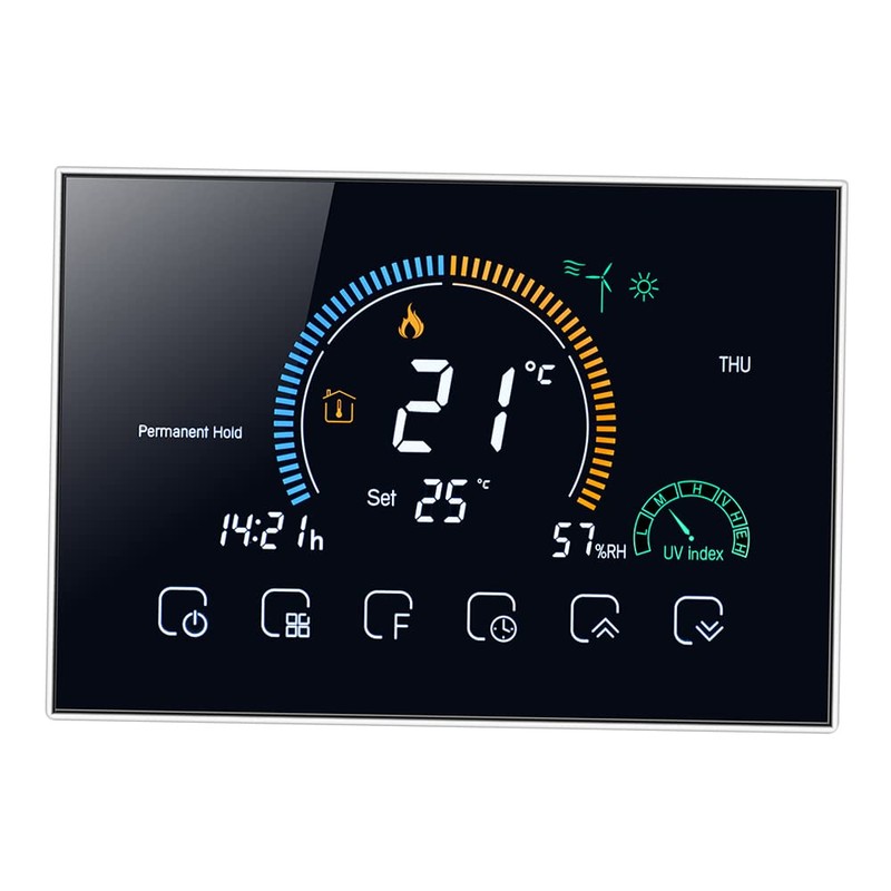 Matybobe Thermostat Underfloor Heating, Thermostat Heating Programmable Touchscreen LCD for