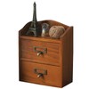 QoTang Floating Nightstand Shelf with Drawer Rustic Wood Floating Wall