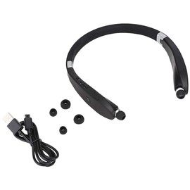 Sx991 Headphones Model Sx 991 Abs Sx 991 Foldable Neck Hanging Type Telescopic Headset Bluetooth Earphone(Black) (Black)