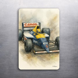 3x 2 Williams FW14B Formula F1 Art Fridge Refrigerator Race Car Magnet (D.Romeo)