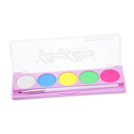 Healeved Fluorescent Face Paint Palette Water Activated Makeup Paste Neon Pigment for Boys and Girls Adults