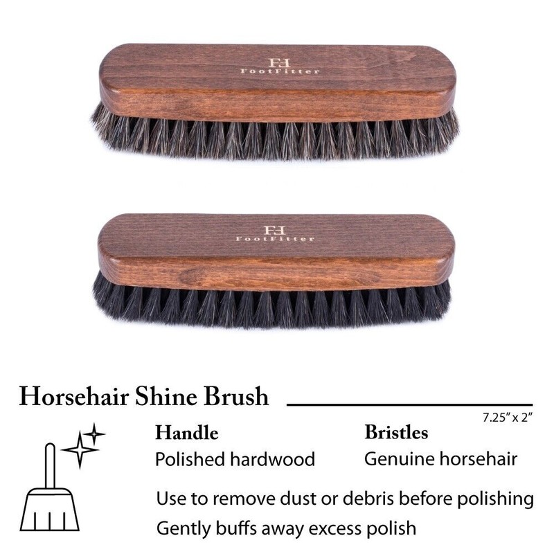 FootFitter Essential Shoe Brush Set, 6 Piece Brush Set with